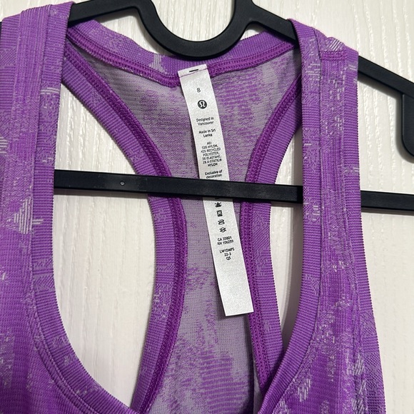 LULULEMON SWIFTLY TECH RACERBACK 2.0 *RACE Shadow bloom moonlit magenta SZ 8 - Picture 3 of 4